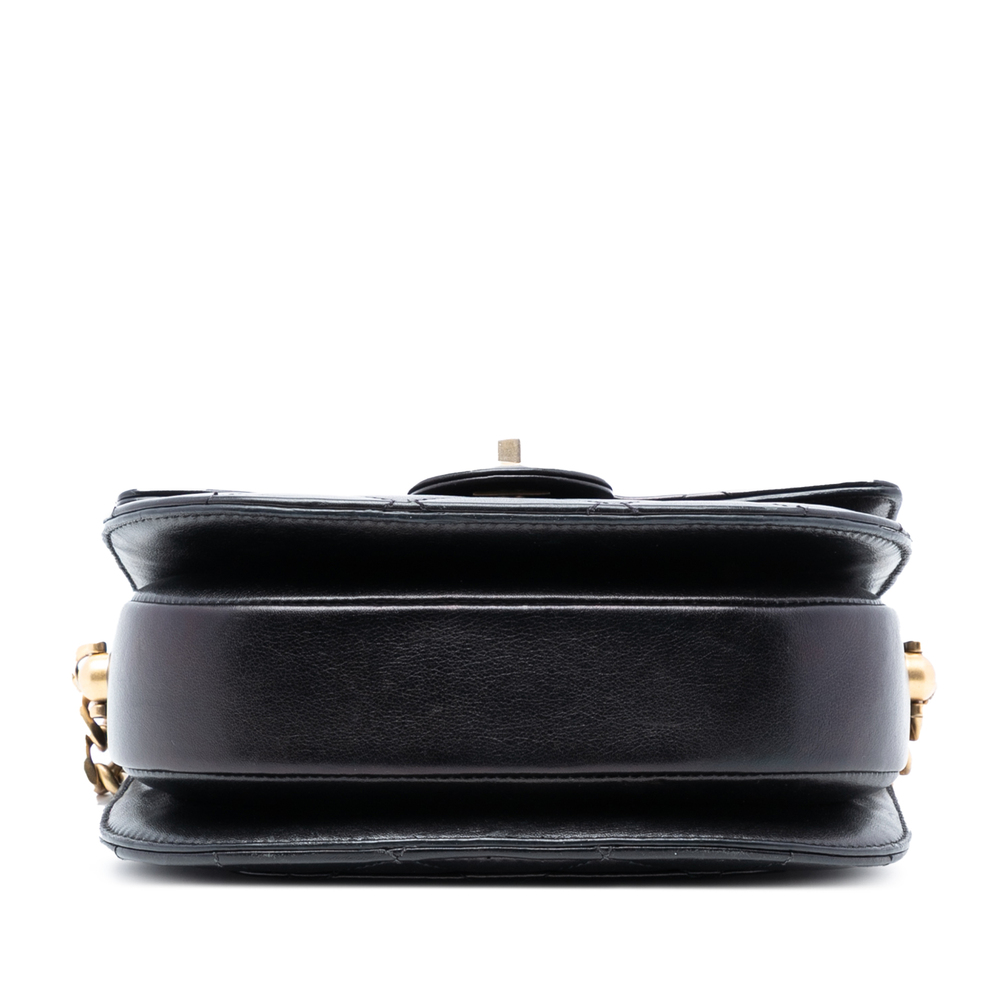 Pre-Loved Chanel Mini CC Quilted Shiny Calfskin Round Moon Messenger Flap - Picture 3 of 8